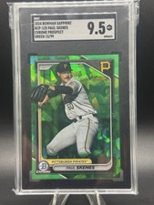 2024 Bowman Chrome Prospects Paul Skenes #BCP-125 Green Sapphire/99 SGC 9.5 Pop1