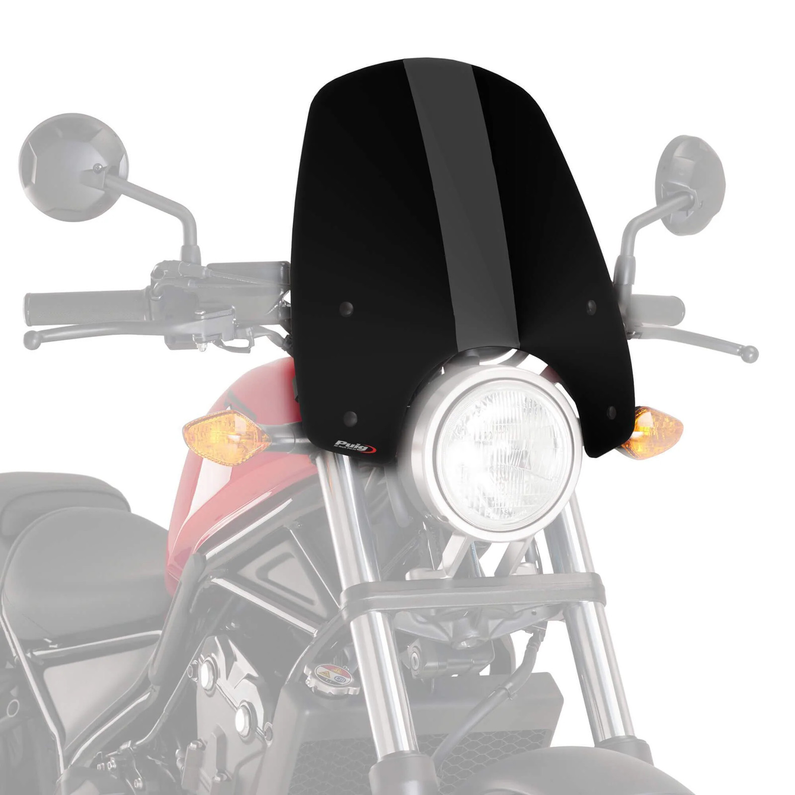 Puig Touring Screen | Black (Opaque) | Honda CMX 500 Rebel 2017>Current