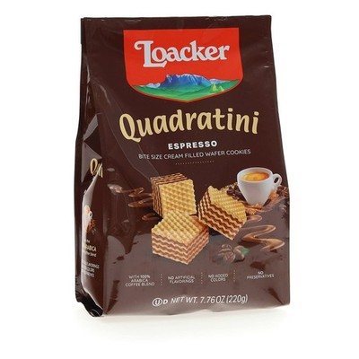 Loacker Quadratini Espresso bite-size Wafer Cookies| 7.76 Ounce (Pack of 1)