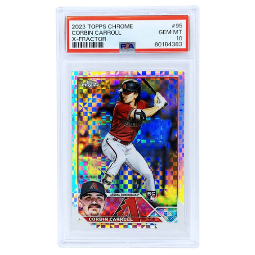 Corbin Carroll 2023 Topps Chrome X-Fractor RC Rookie #95 PSA 10 Gem Mint