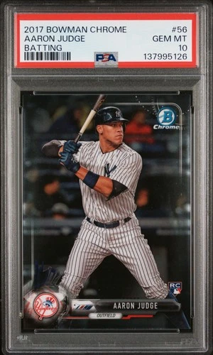 Aaron Judge Rookie 2017 Bowman Chrome #56 Batting PSA 10 Gem Mint