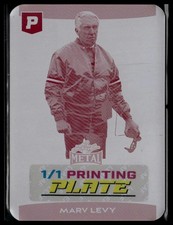 2025 Leaf Metal Pristine #BA-ML1 Marv Levy Printing Plates Magenta 1/1