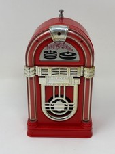 Vintage Sound-Sonic Red Jukebox AM/FM Transistor Radio WORKS!