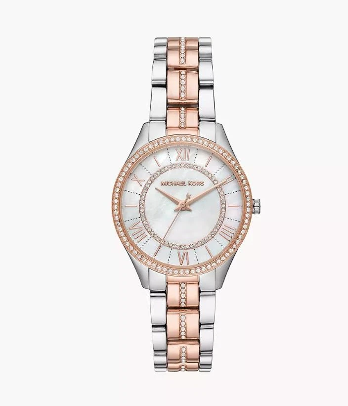 Orologio Michael Kors Donna Lauryn Tre Lancette Bicolore Acciaio Inox MK3979