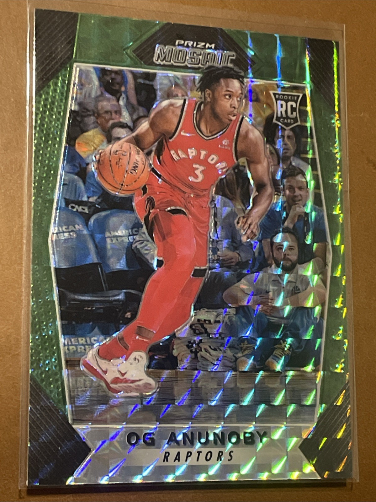 2017-18 Prizm Mosaic OG ANUNOBY Green Mosaic Rookie #72 Toronto Raptors