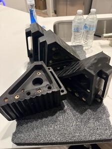 MAXXHAUL 70472 Solid Rubber Heavy Duty Black Wheel Chock 2-Pack, 8" X 4" X 6"