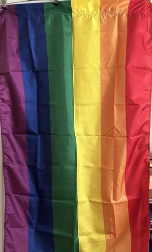 6 Color Rainbow Flag Gay Pride Banner 34 X 52 Preowned In Excellent Condition