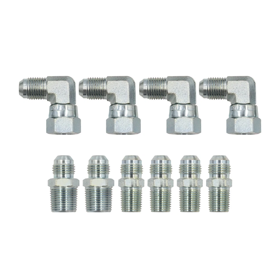 52" Length SS Braided Transmission Cooler Hose Lines For TH350 700R4 TH400 Foto 4 de 4