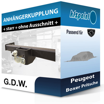 Für Peugeot Boxer Pritsche 02.2011-06.2024 G.D.W. Anhängerkupplung starr neu