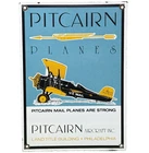 VINTAGE PITCAIRN PLANES PORCELAIN SIGN AIRCRAFT INC PHILADELPHIA HANGAR PLANE