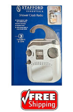 STAFFORD Shower Bath Hanging Radio AM FM Waterproof NEW SEALED SHIPS FREE in USA