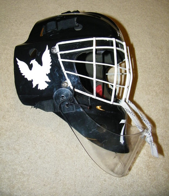 ITECH ICE HOCKEY GOALIE MASK SENIOR / ADULT SIZE W/DANGLER,NICE CONDITION