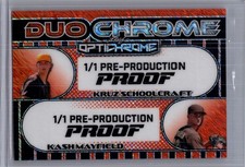Kruz Schoolcraft Kash Mayfield 2025 Leaf Baseball 1/1 Pre Production Proof