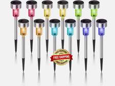 Luces LED solares para jard n encendido apagado autom tico multicolor US NUEVO