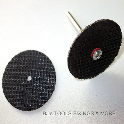 12 + 2 x 31mm-32mm RESIN REINFORCED CUTTING DISCS HOBBY TOOL DREMEL ACCESSORIES