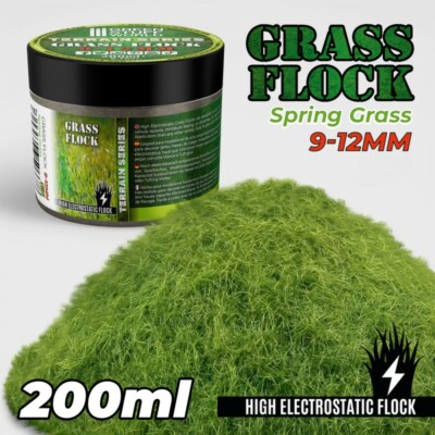 Elektrostatisches Gras 9-12mm - SPRING GRASS - 200 ml Modellbau sockel Gras