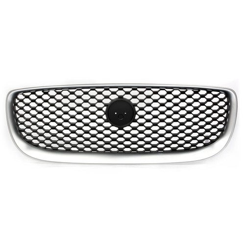 Matt Black Front Grille Center Grill For 2015-2018 2016 2017 JAGUAR XE Chrome - Picture 4 of 10