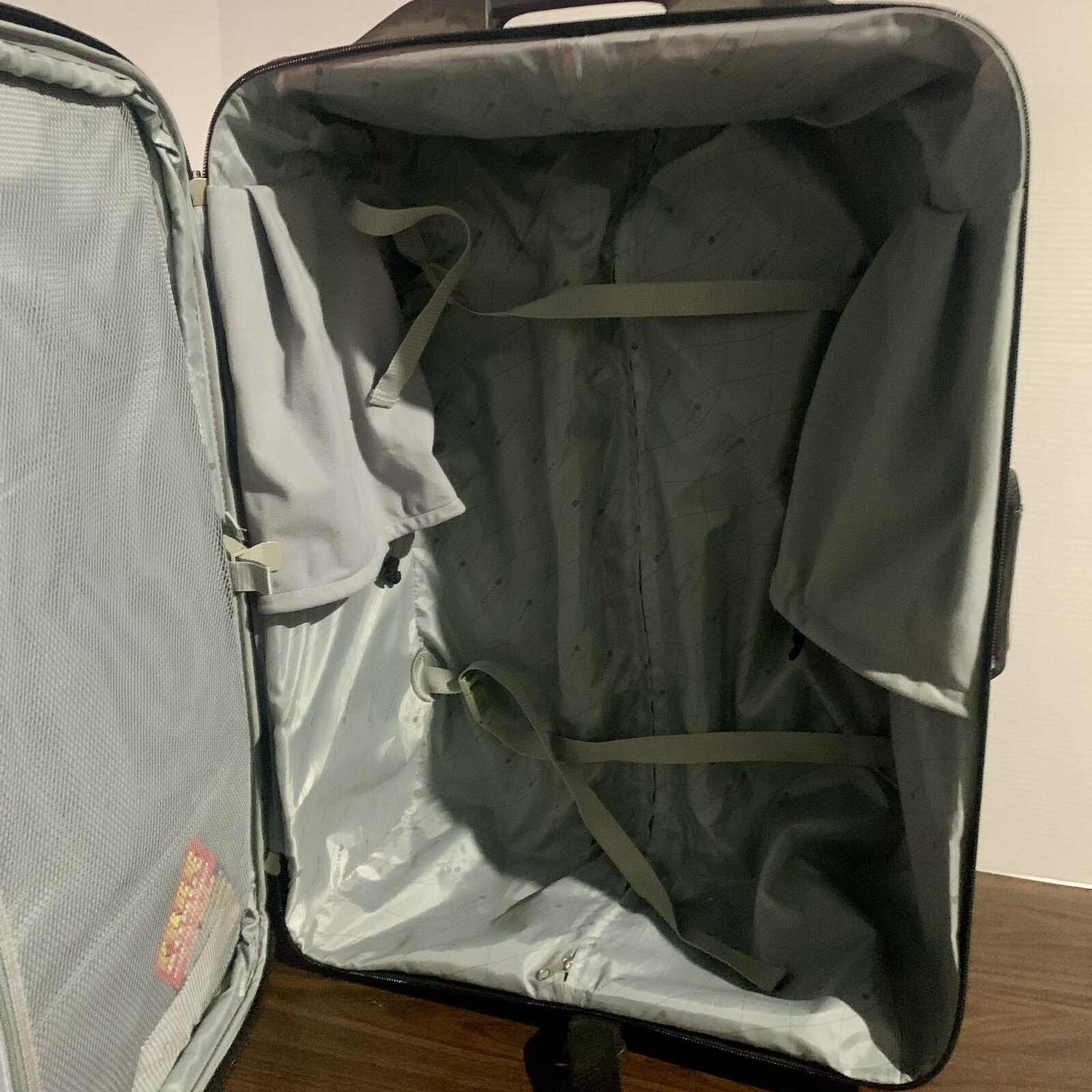 Purple Delsey Large Luggage on Wheels Adjustable Handle