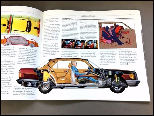 1985 Mercedes Benz S-Class 38-page Brochure Catalog 380SL 500SEC 500SEL 380SE - Изображение 3 из 4