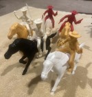1960’s Cowboys On Horses Molded Plastic — photo 1