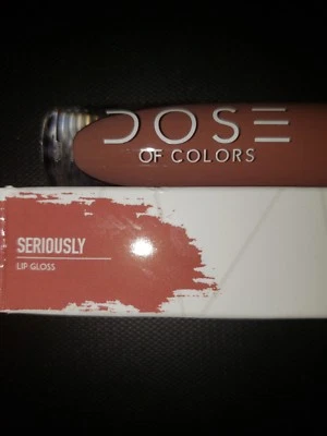NIB DOSE OF COLORS (SERIOUSLY) BROWN PINK STAY GLOSSY LIP GLOSS 💝 - Image 1 of 2