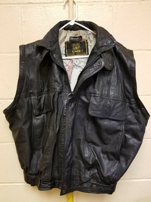 Unik Denim Vest UNIK VINTAGE DISTRESSED LEATHER BOMBER VEST INSULATED eBay Unik Denim Vest UNIK VINTAGE DISTRESSED LEATHER BOMBER VEST INSULATED eBay
