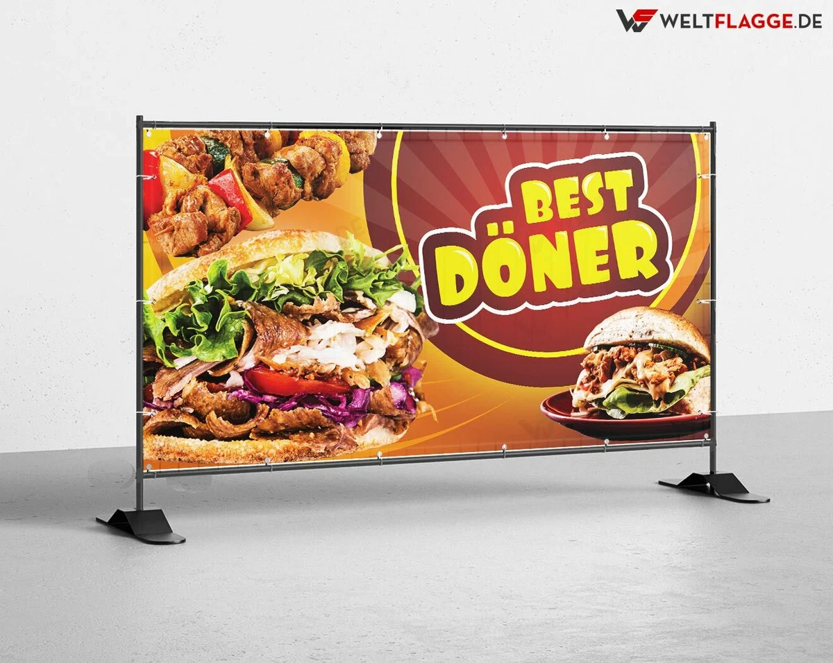 LED Pizza Imbiss Döner Werbung Reklame no Neonreklame Schild Doner Spieß Kebab Leuchtschild LED Deko Auto Autoaufkleber Schild retro geprägt - Österreich