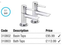 Sale Rrp 113£ Iflo Aura Contemporary Bath Taps Model 310803 Solid Sale Rrp 113£ Iflo Aura Contemporary Bath Taps Model 310803 Solid