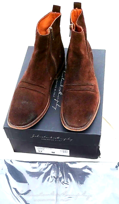 Johnston Murphy 46 Men 12 M BROWN SUEDE Leather CHELSEA ZIP  display picture 3