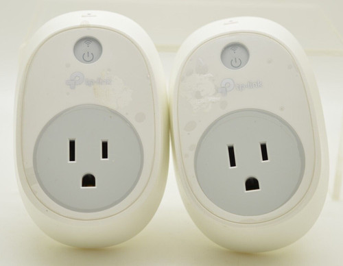 2x TP-Link HS100 Wi-Fi Smart Home Outlet Plug Kit Kasa Remote Controlled Tested