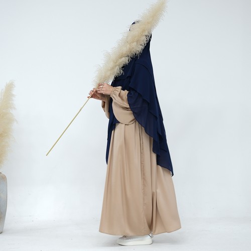 3 Layer Khimar Overhead Prayer Hijab Scarf Muslim Niqab Robe Nikab Abaya Ramadan - Picture 28 of 63