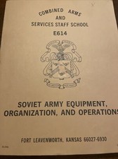 US Army Combined Arms Services Staff School Soviet Army Equipment Organization