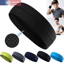Sports Headband for Men Women Moisture Wicking Sweat Band Elastic Wide Hair Band
