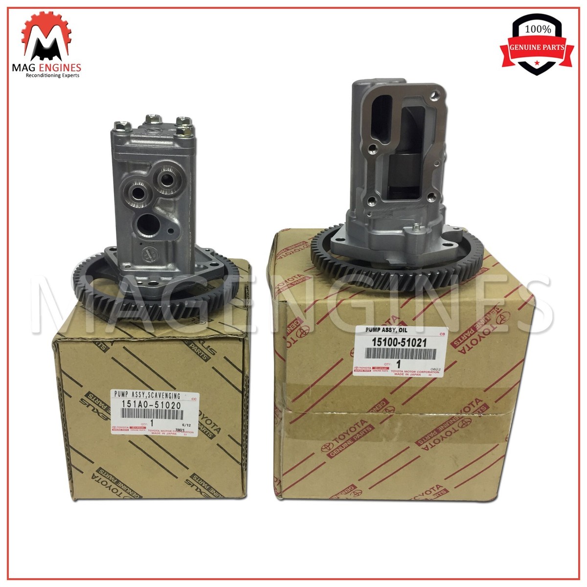 15100-51021 & 151A0-51020 GENUINE OIL PUMP & SCAVENGING PUMP SET