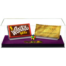 Willy Wonka and the Chocolate Factory Set Golden Ticket Gobstopper & Bar Roald D