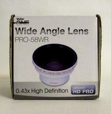 New Vivitar PRO-58WR Wide Angle Lens 0.43x High Definition 58mm HD Pro