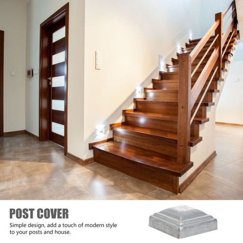 10 Pcs Railing Post Caps Decks Dock Post Covers Metal Post Cover - Picture 5 of 12