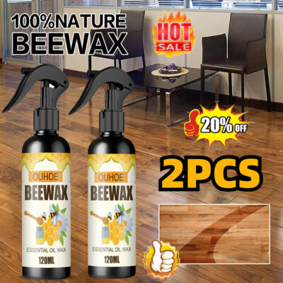 2PCS Beeswax Spray Home Furniture Care Wooden Floor Cabinets Table Polish 120ml&