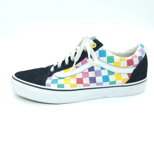 old skool rainbow checkered vans