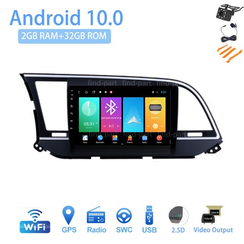 Android 12 9" Car Stereo Radio for 2018-20 Hyundai Elantra 6 GPS NAVI 2.5D - 第 2/6 張圖片