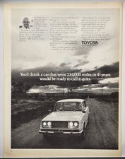 1966 Toyota Corona 234,000 Miles Vic Tennison's Vintage 1971 Print Ad