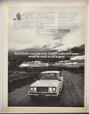 1966 Toyota Corona 234,000 Miles Vic Tennison's Vintage 1971 Print Ad