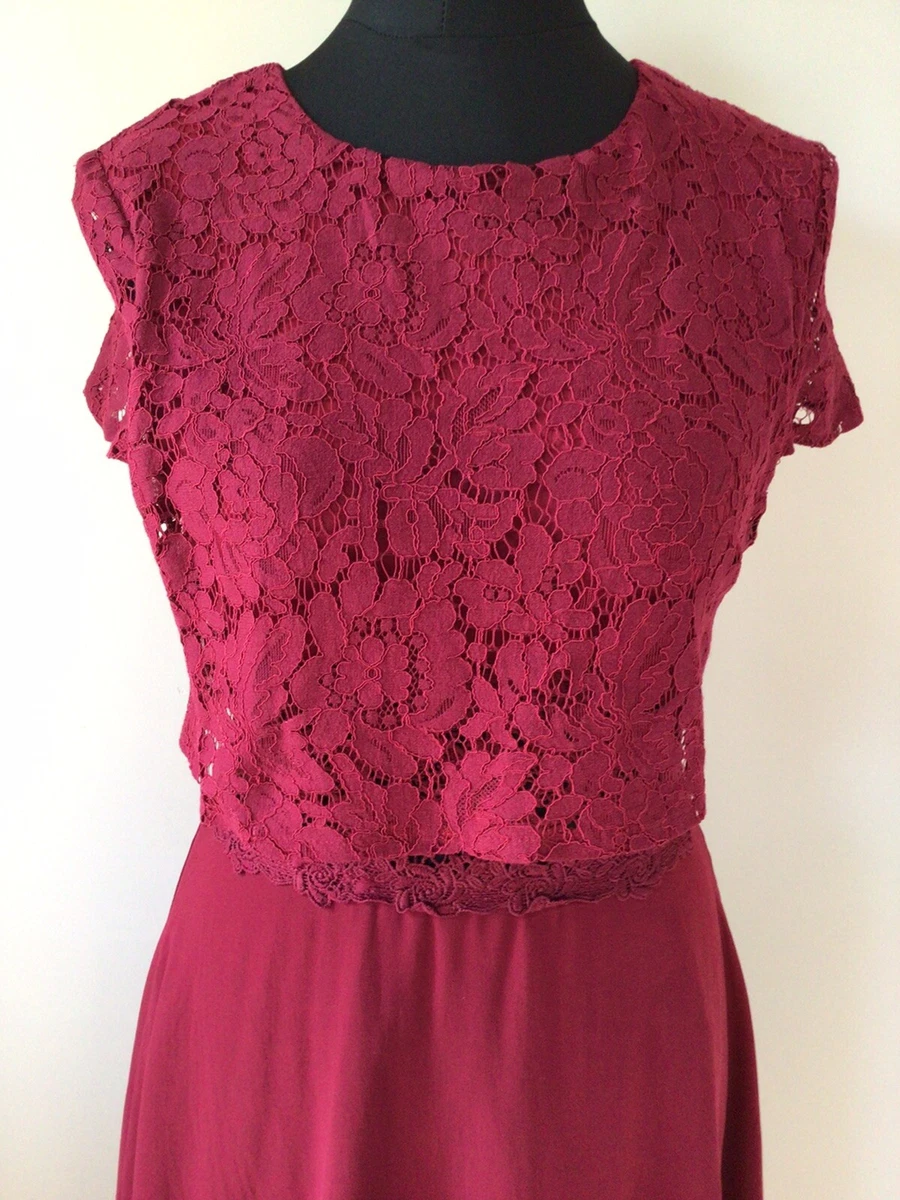Lace top chiffon skater cheap dress