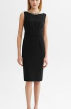 NWT Banana Republic Vera Draped Sheath Dress, Black SIZE 4 #228446 v621