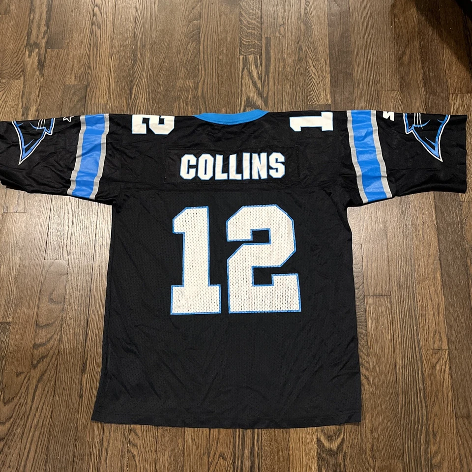 Camiseta vintage Carolina Panthers Kerry Collins para hombre talla 48 grande Starter negra Foto 2 de 4