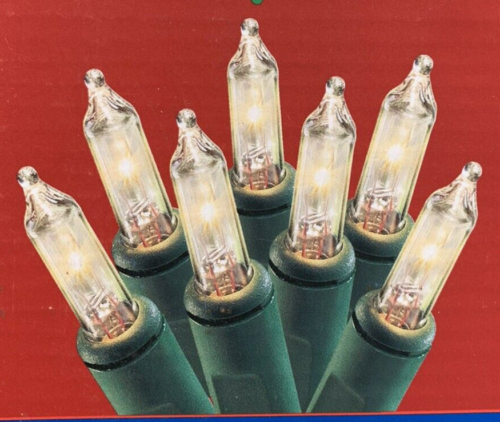 Cámper de Navidad incandescente con cuerda de mini luces transparentes 100 unidades alambre verde 20' - Imagen 1 de 13