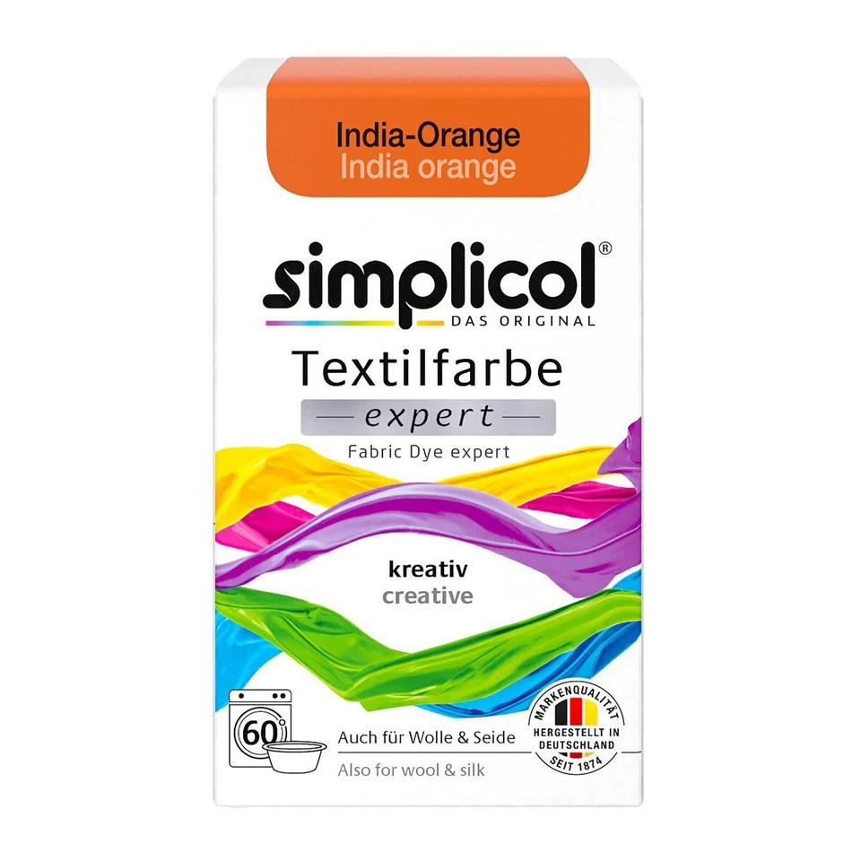 TEXTILFARBE Simplicol Textil Color Expert per Colorazione Creativa in India Arancione