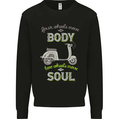 Scooter Four Wheels Move the Body lustiges Kinder Sweatshirt Pullover
