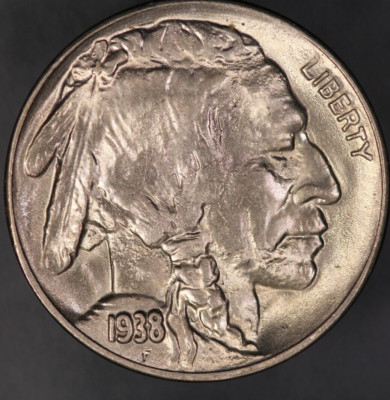 1938 D BUFFALO NICKEL FRESH FROM ORIGINAL COLLECTION Super GEM- LOT 8436