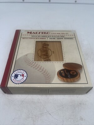 New San Francisco Giants Bamboo Picnic Time Maestro 3-Piece Wine Tool Set J58